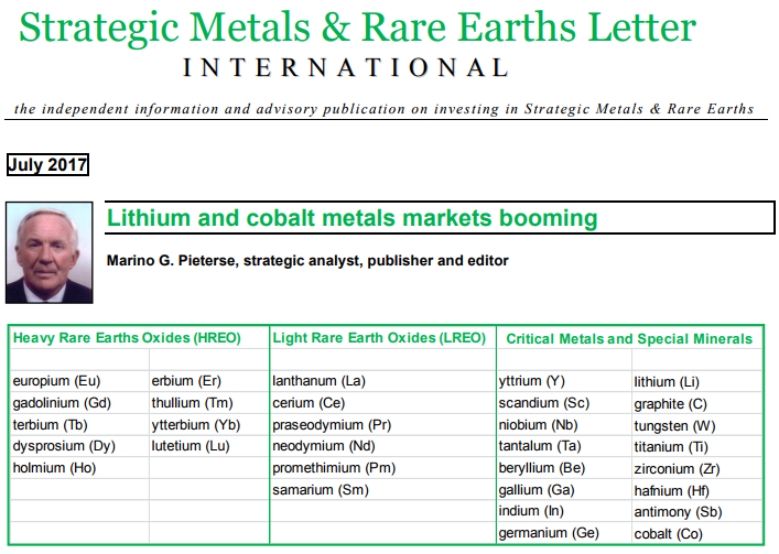 Lithium and cobalt metals markets booming...